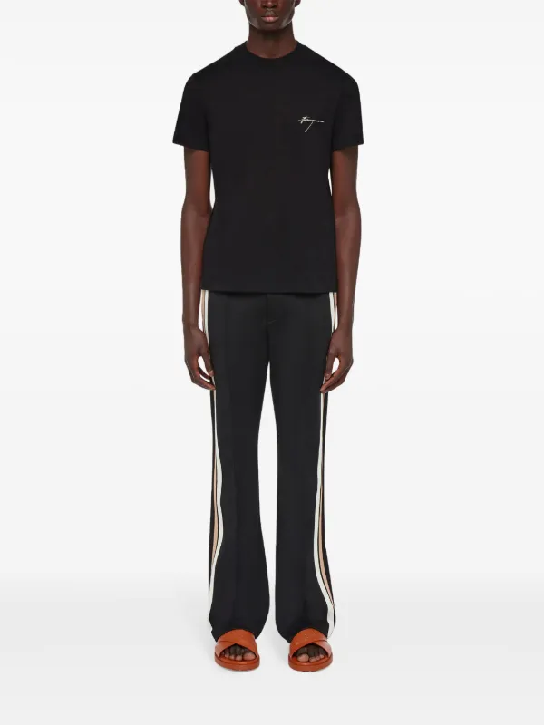 【送料&関税込】Ferragamo Cotton Crew-neck T-shirt Crew neck T-shirt with printed signature - Men | Ferragamo