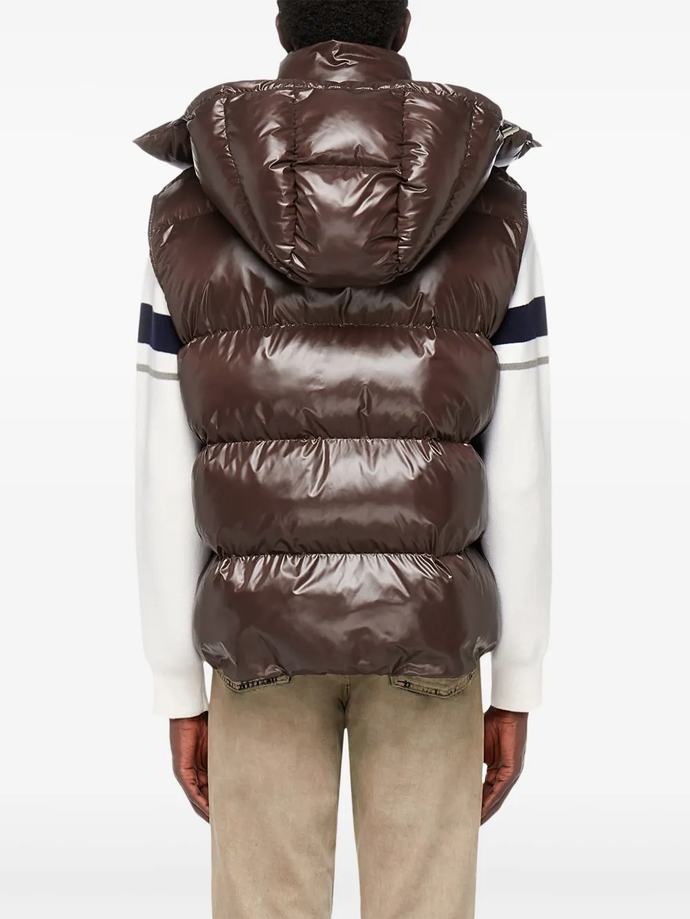 Ferragamo Bodywarmer met capuchon Bruin