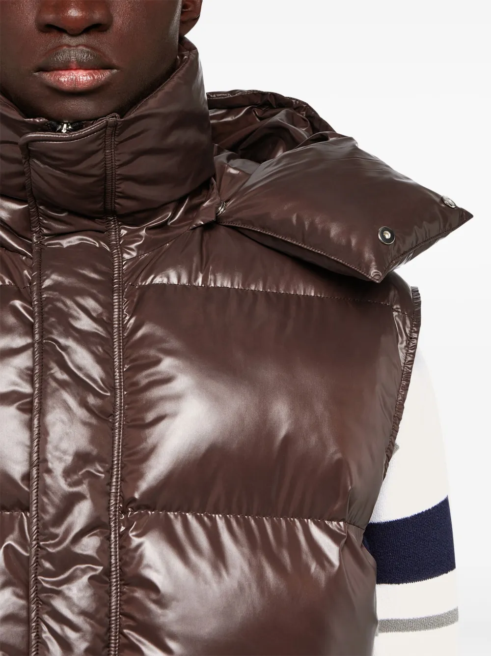 Ferragamo Bodywarmer met capuchon Bruin