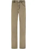 Ferragamo logo-patch cotton trousers - Neutrals
