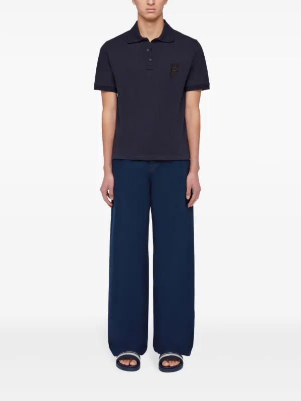 Ferragamo logo-embroidered Polo Shirt | Blue | FARFETCH