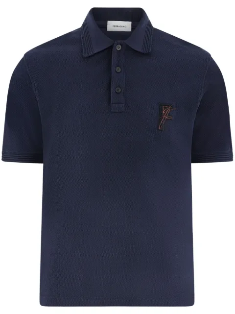Ferragamo polo à logo brodé