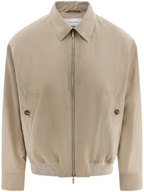Ferragamo logo-engraved cotton jacket 