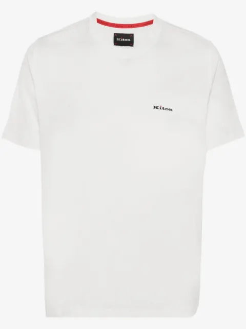 Kiton t-shirt en coton à logo brodé