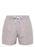 Frescobol Carioca Copa Camada-print swim shorts - Brown