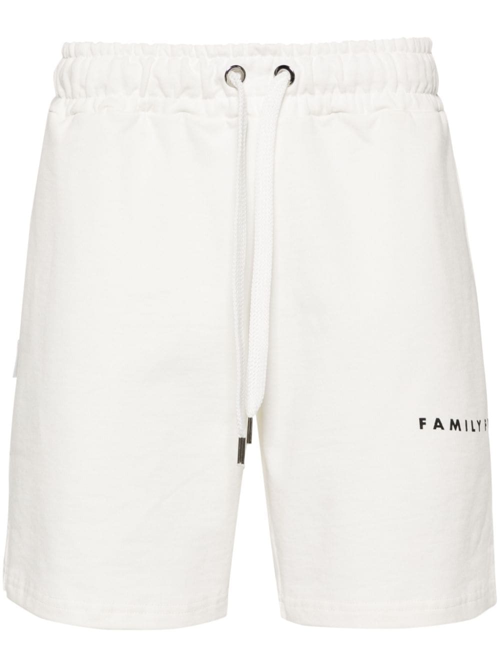 Family First Logo印花百慕大短裤 In White