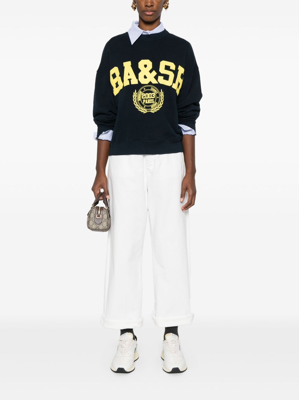 Ba&Sh Benjamin logo-print sweatshirt - Blue