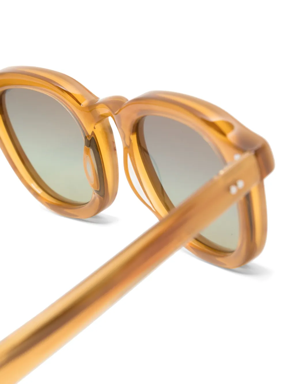 Moscot Dahven zonnebril met vierkant montuur Geel