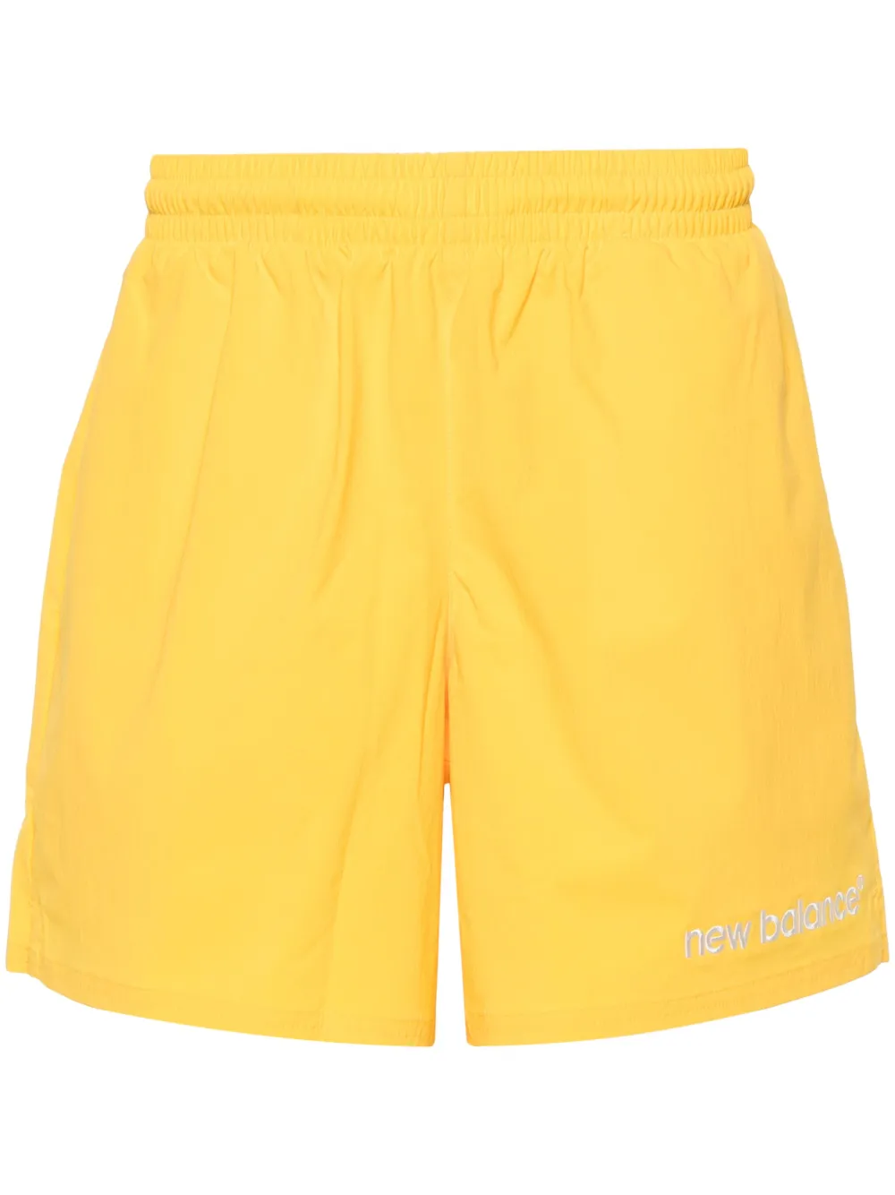 Shop New Balance Archive 1997 Crinkled Deck Shorts In Yellow