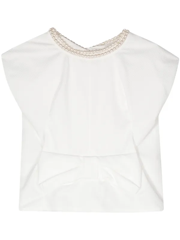 JUNYA WATANABE COMME des GARCONS Ribbon Design Shirt White