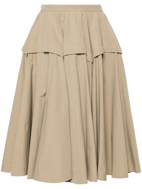 Bottega Veneta falda midi con diseño plisado