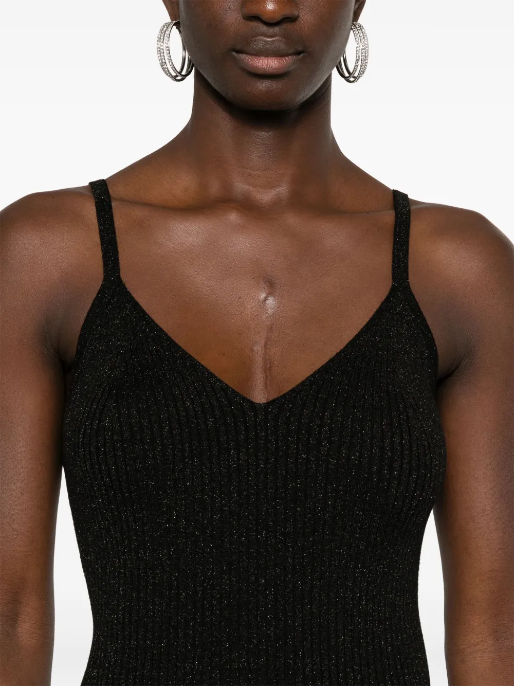 P.a.r.o.s.h Ribbed-knit Top In Black