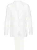 Tagliatore single-breasted linen suit - White