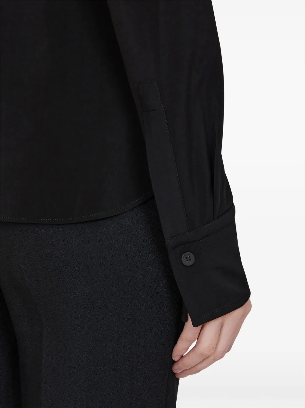 Ferragamo Jersey blouse met studs Zwart
