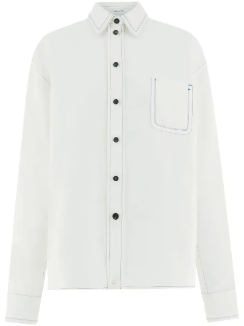 Ferragamo contrast-stitched shirt