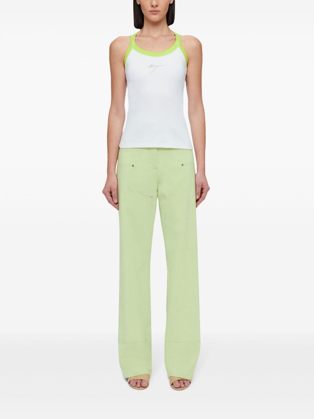 Ferragamo High waist broek Groen