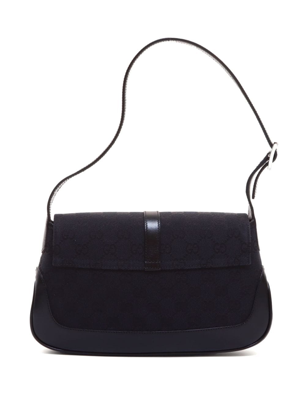 Pre-owned Gucci Jackie Canvas Handbag In Black