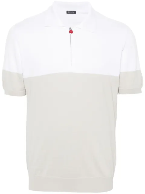 Kiton playera tipo polo con diseño de dos tonos