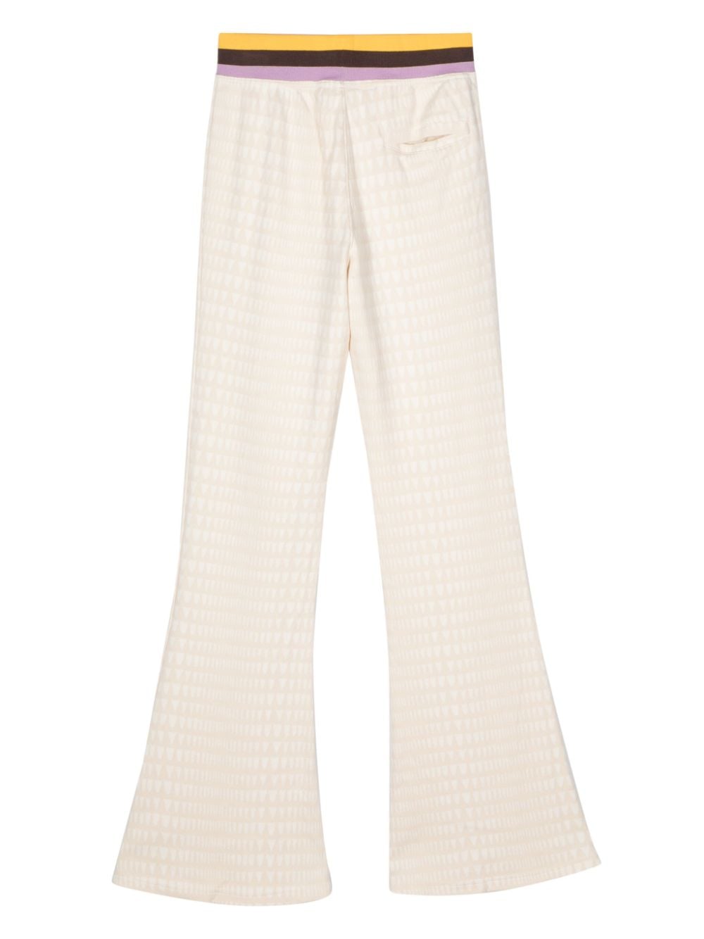 Shop Puma X Lemlem Geometric Flared Trousers In White