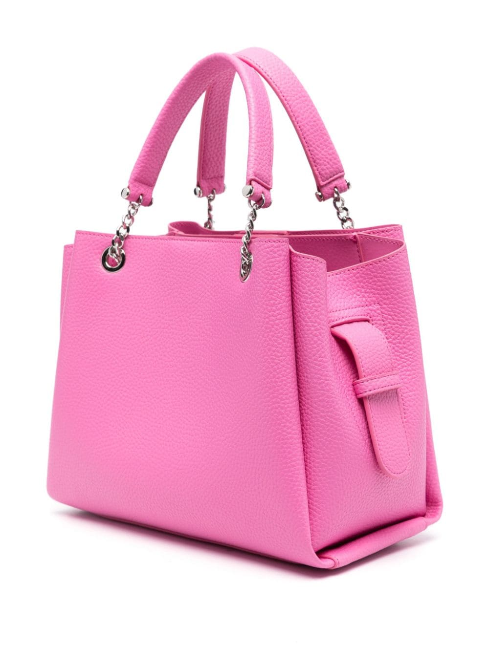 Shop Emporio Armani Logo-charm Tote Bag In Pink