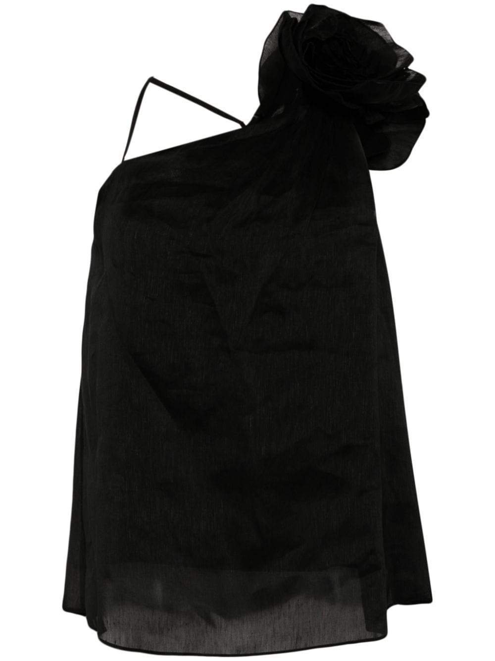 Shop Aje Flower-detailing Dress In Black