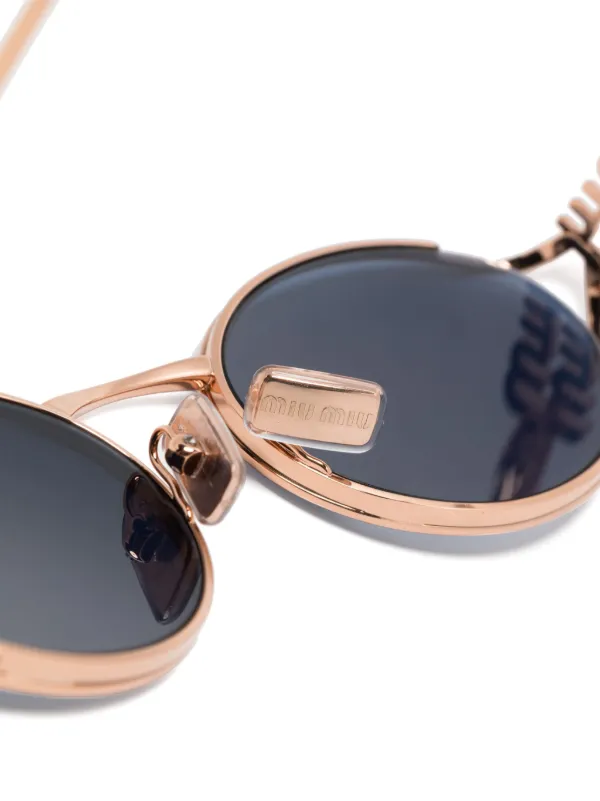 Miu Miu サングラス Oval-frame MIU MIU Glimpse oval-frame acetate sunglasses | NET-A-PORTER