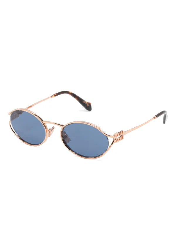 Miu Miu Eyewear oval-frame Sunglasses | Pink | FARFETCH PL