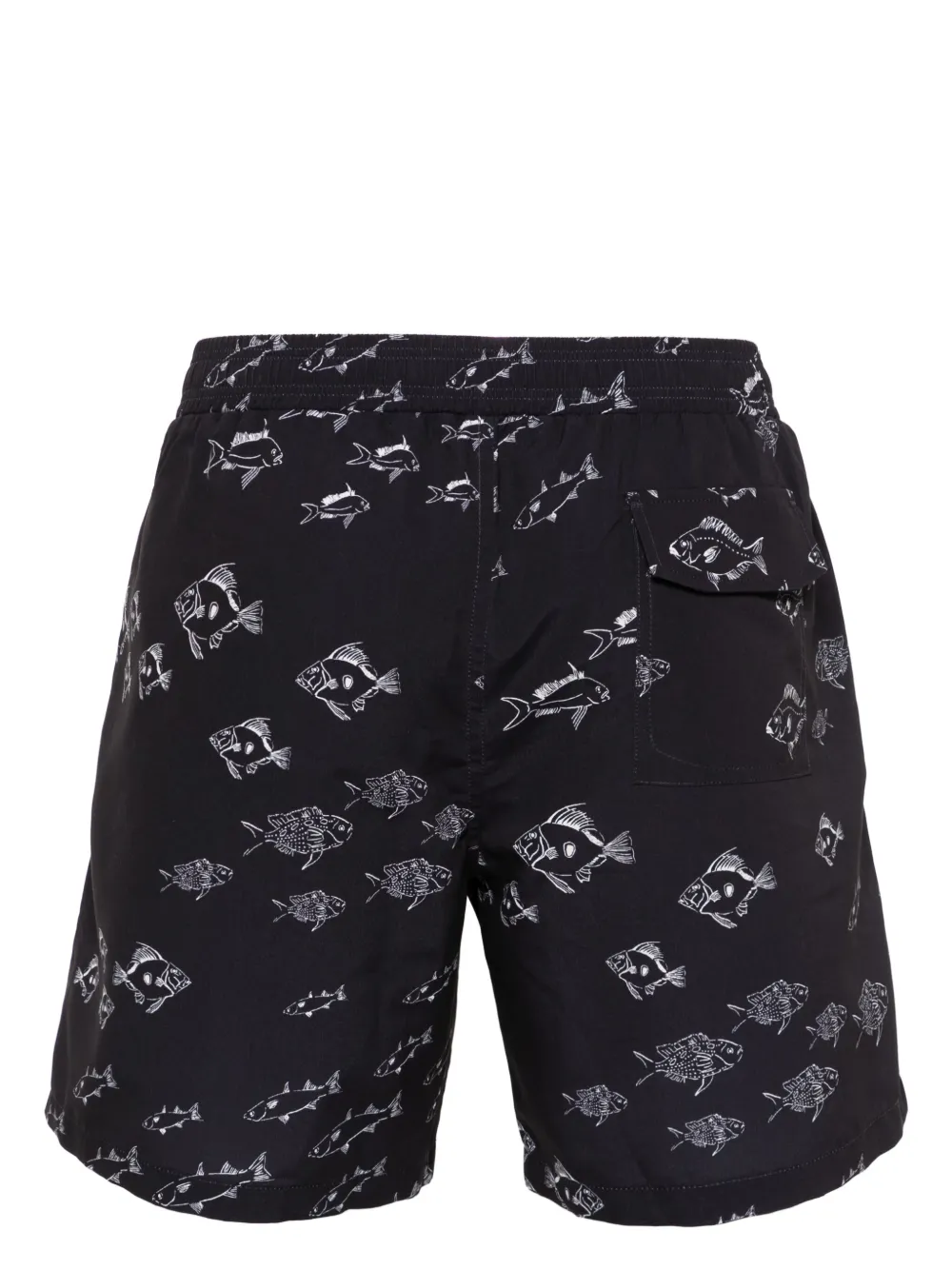 Brioni Fish-print Swim Shorts In Blue