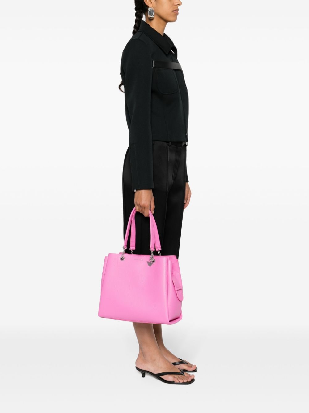 Emporio Armani logo-print tote bag - Roze