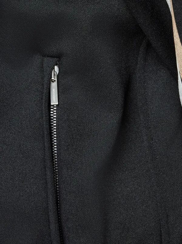 Ferragamo logo-engraved zip-up Jacket | Black | FARFETCH