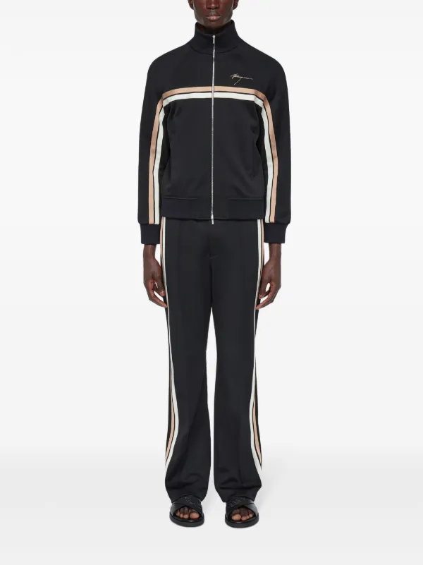 Ferragamo logo-engraved zip-up Jacket | Black | FARFETCH Ferragamo logo-engraved zip-up Jacket | Black | FARFETCH