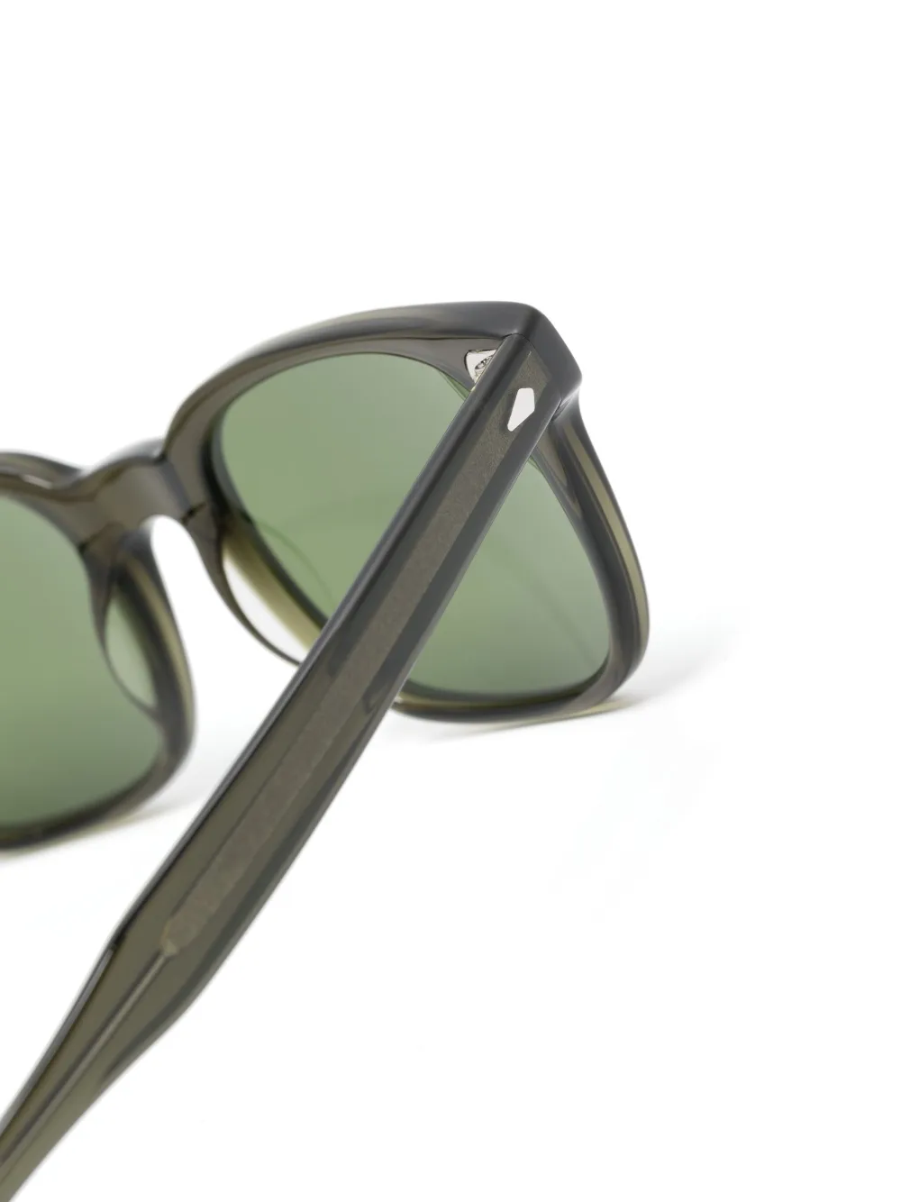 Moscot Boychik zonnebril met vierkant montuur Groen