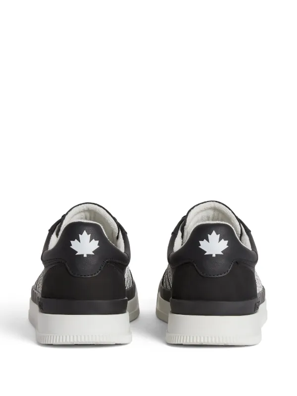 DSQUARED2 New Jersey Leather Sneakers | Black | FARFETCH PL