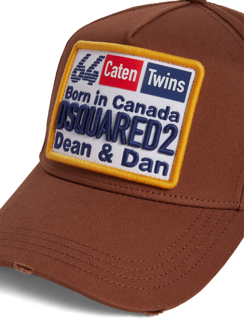 Shop Dsquared2 Logo-patch Baseball Cap In Brown