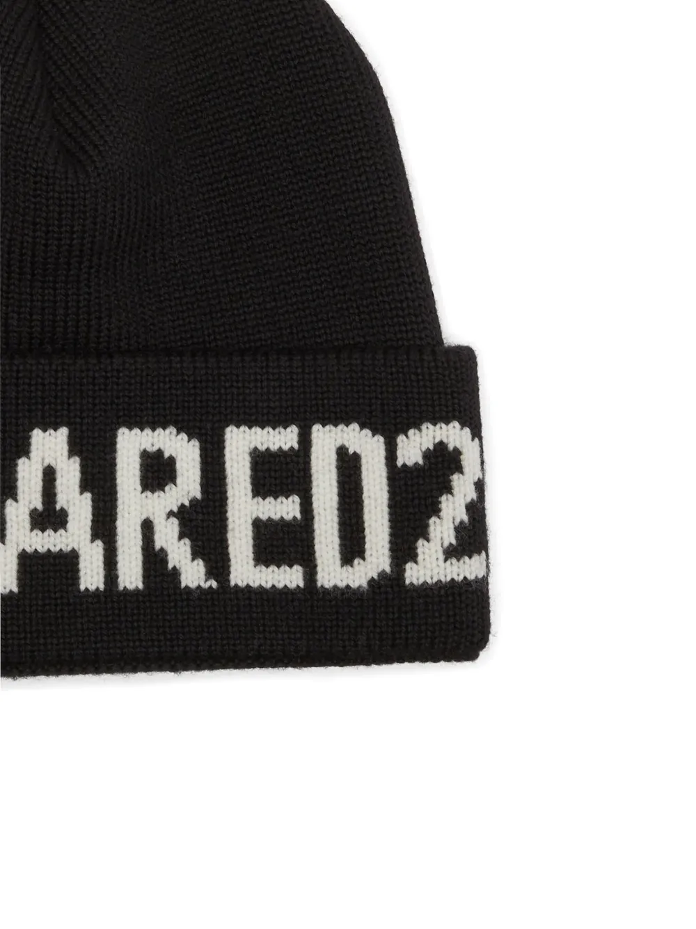 DSQUARED2 Intarsia muts Zwart