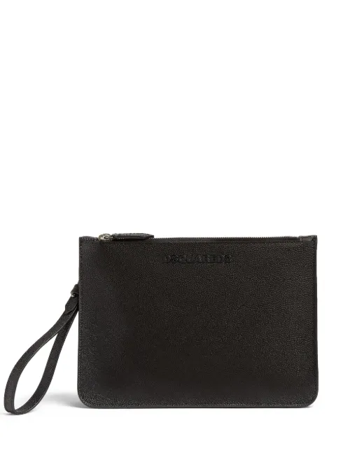 Pochette en cuir à plaque logo - DSQUARED2 - Modalova