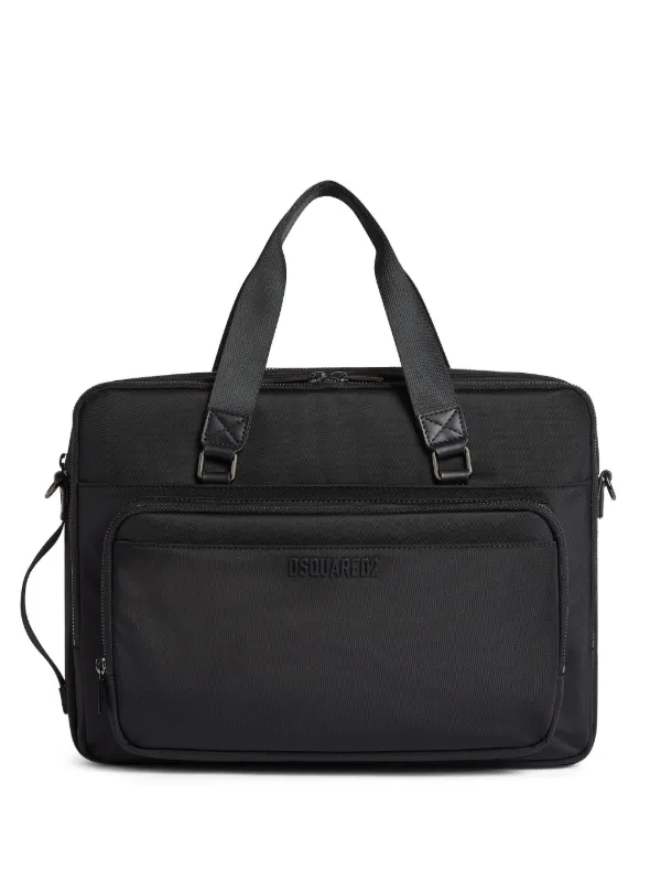 DSQUARED2 ★ ロゴ ハンドバッグ / ブラック DSQUARED2 エンボスロゴ ショルダーバッグ | ブラック | FARFETCH JP