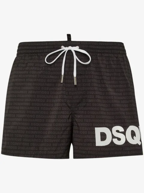 DSQUARED2 shorts de playa con logo estampado
