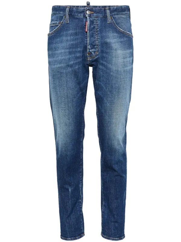 【関税込 日本発送】DSQUARED2 ミッドライズスキニージーンズ DSQUARED2 ミッドライズ スキニージーンズ | ブルー | FARFETCH JP