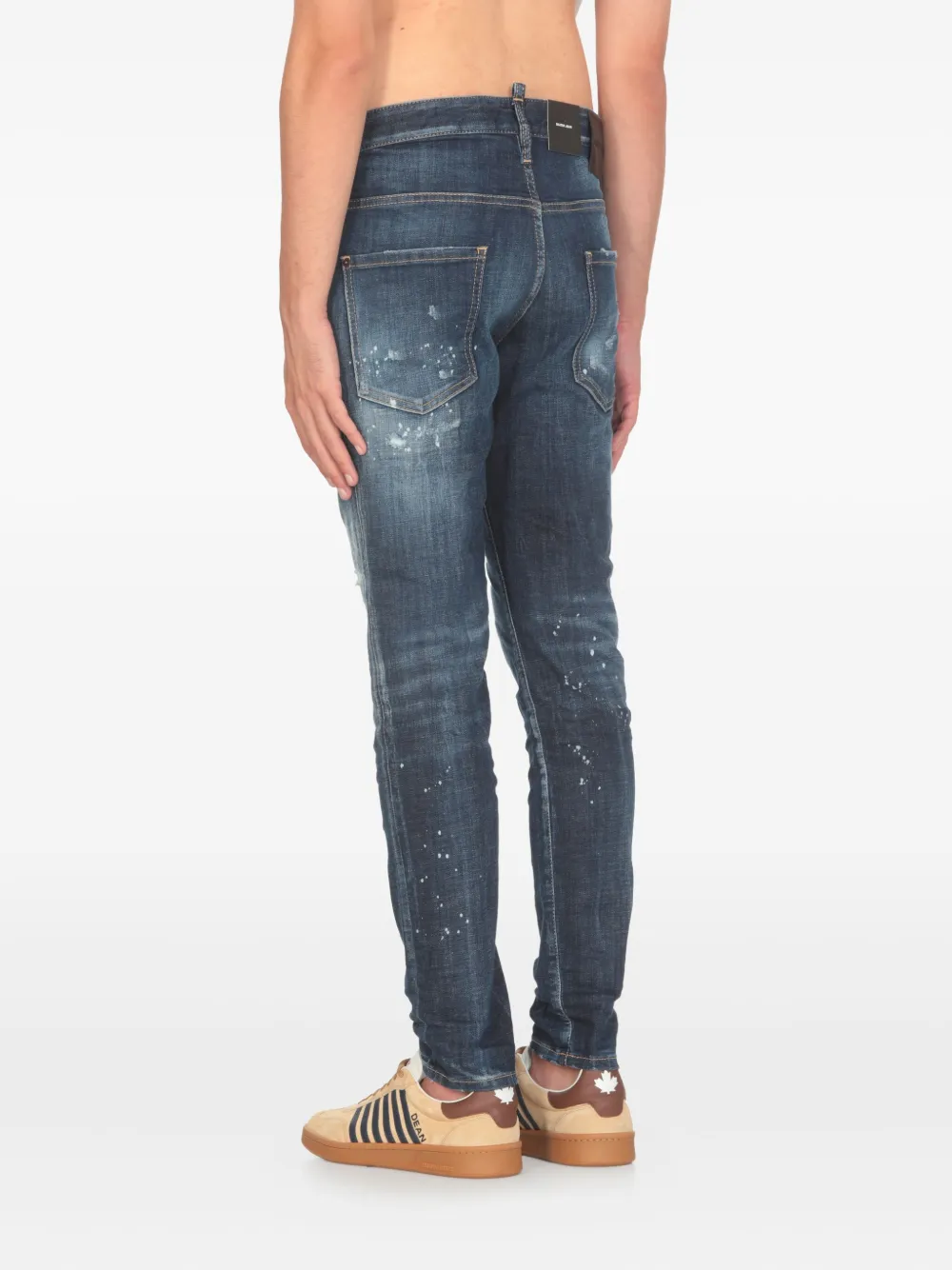 DSQUARED2 Skinny jeans met gerafeld effect Blauw