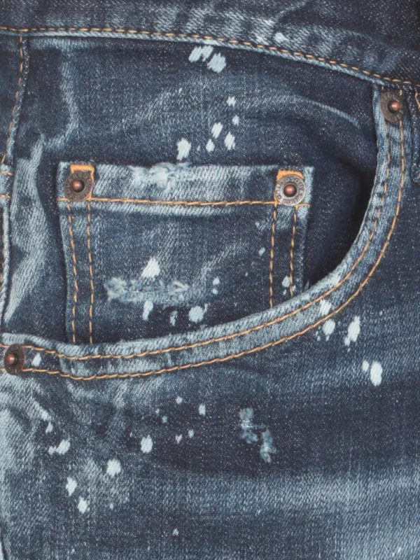 DSQUARED2 ダメージ スキニージーンズ | ブルー | FARFETCH JP