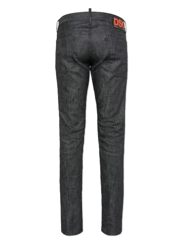 【大幅値下げ！】DSQUARED2 黒 スキニー デニム DSQUARED2 ロゴ スキニージーンズ | ブラック | FARFETCH JP