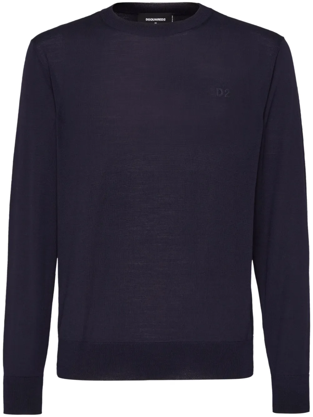 fine-knit crew-neck jumper