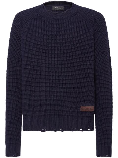 DSQUARED2 logo-patch knitted jumper Men