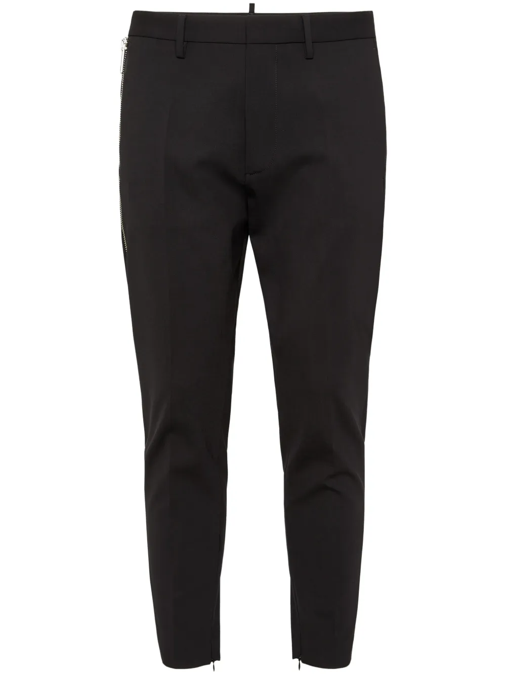 Dsquared2 Logo-print Tapered Trousers In Black