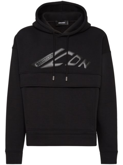 DSQUARED2 Icon-applique cotton hoodie Men