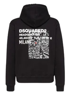 (送料・関税込)D SQUARED2 Brushed Melange Fleece Hoodie DSquared2 Hoodies for Men — FARFETCH
