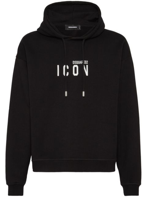 DSQUARED2 Icon-print drawstring hoodie Men