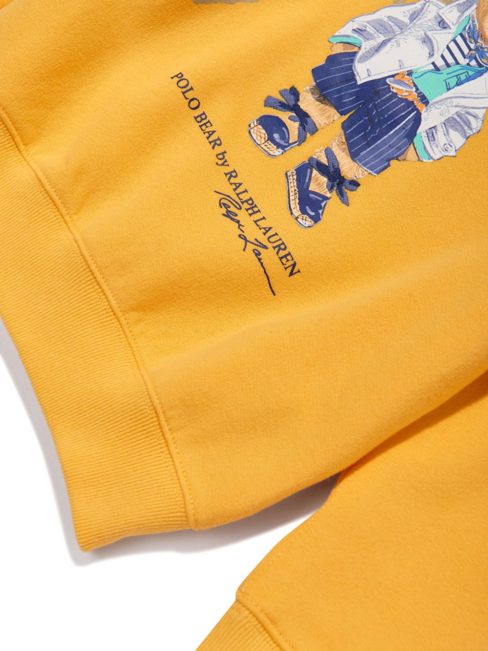 Shop Ralph Lauren Polo Bear Sweatshirt In Yellow