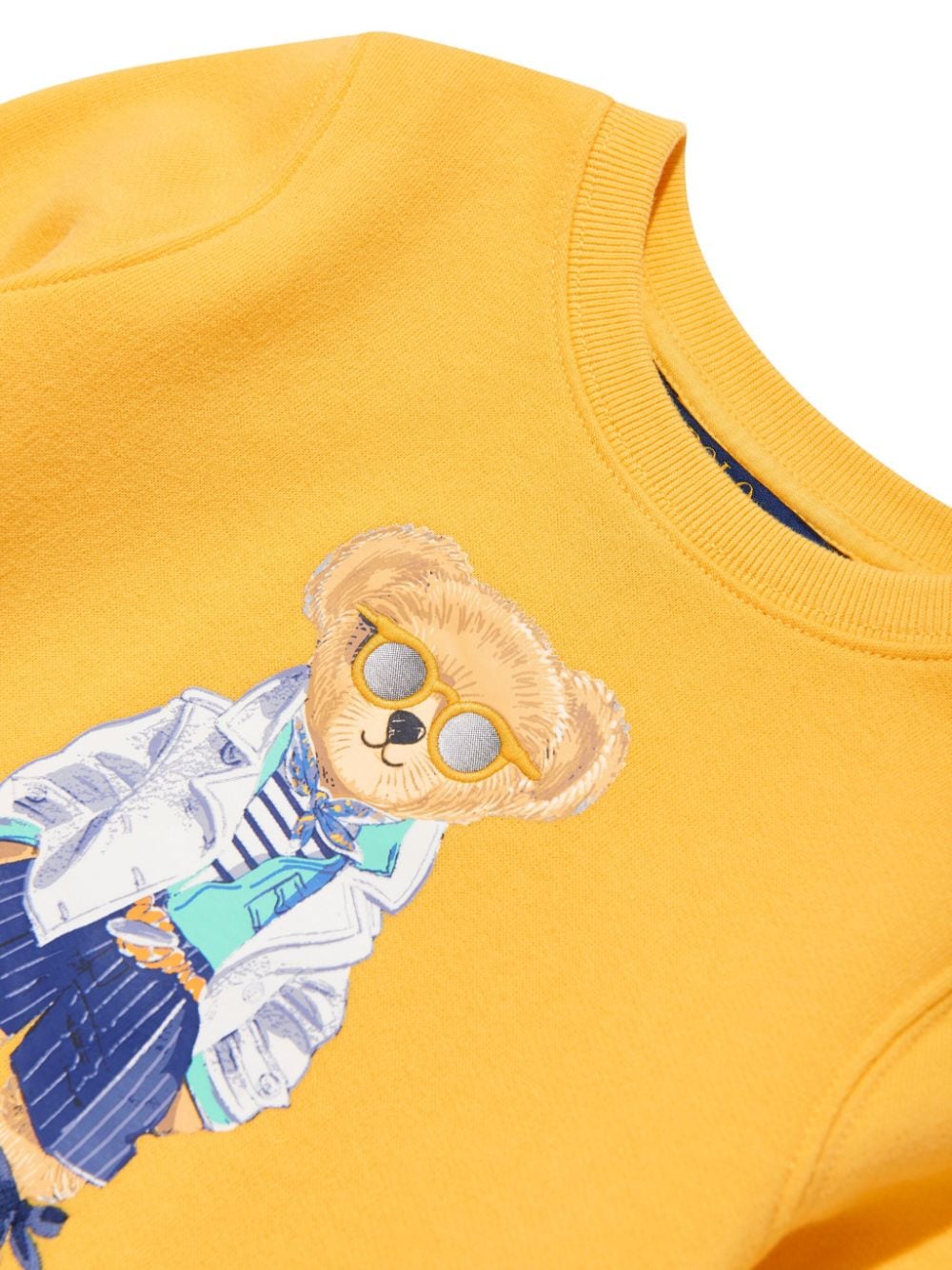Ralph Lauren Kids Sweater met teddybeerprint Geel